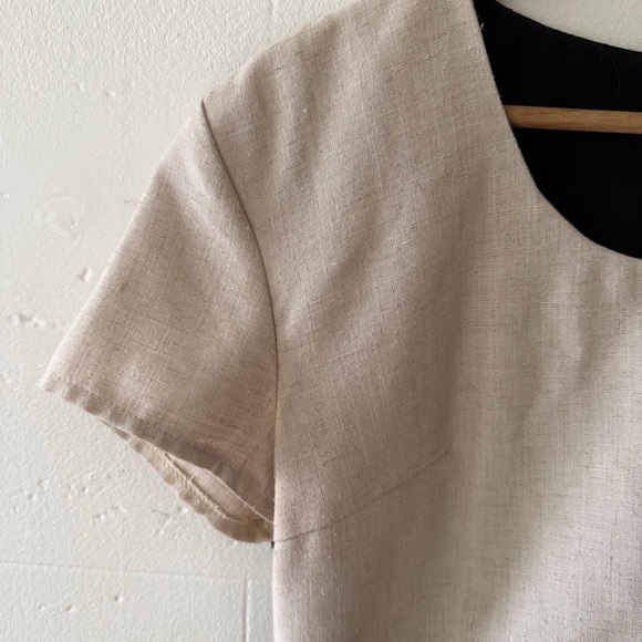 Vintage | 90s Black Cream Embroidered Flowers | Cottagecore | Size Medium - Picture 7 of 9